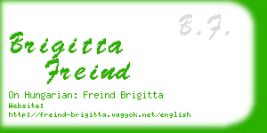 brigitta freind business card